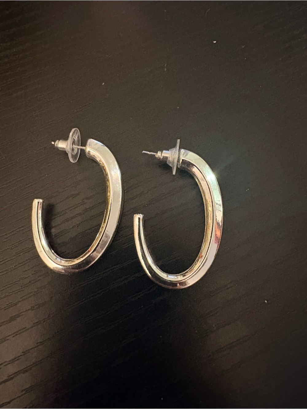 Classic Silver Open Hoop Earrings - Women Jewelry